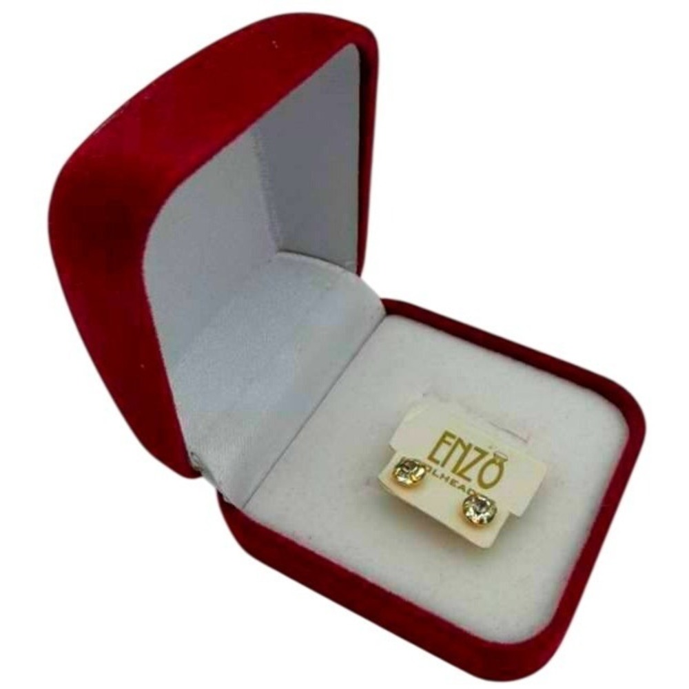 Enzo High Quality 18K Gold Plated Stud Earrings - Minimalist Design - NWT